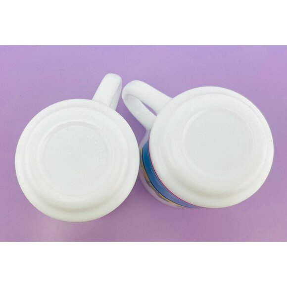 Vintage Arcopal cups, tropical Tia Maria mugs, French milk glass, as a pair - Picture 8 of 10